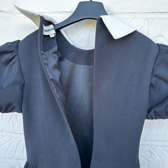 New Shushu/Tong Black Beaded Bow Minidress Size Small - Picture 11 of 16